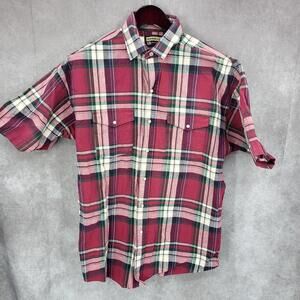 Panhandle Slim Western Shirt Mens‎ 16 Large Plaid Pearl Snap Rodeo USA Vtg Heavy